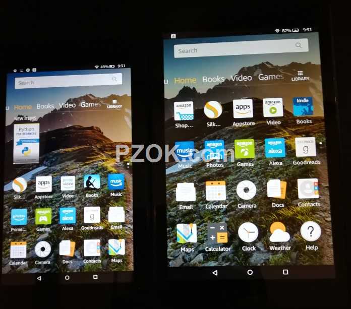 Amazon Fire 7 vs Fire 8 - pzok.com
