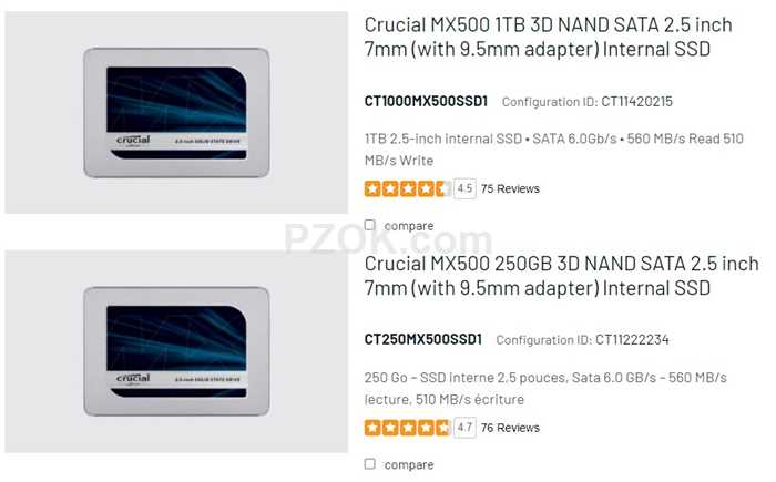 Crucial SSD Memory - pzok.com